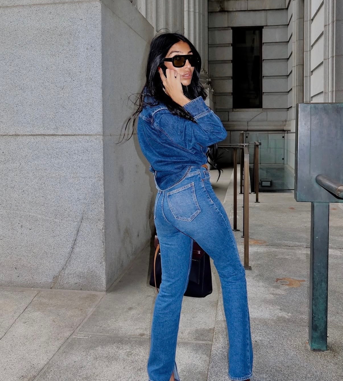 Denim-on-denim, Old Montreal civic architecture
